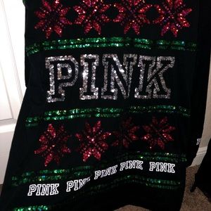 PINK Christmas Sequin Shirt